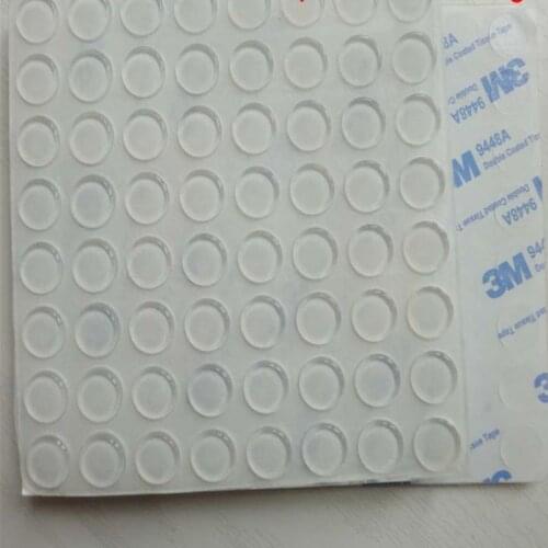 64PCS 12mm x 2mm Clear anti slip silica gel rubber bumper damper shock absorber 3M self-adhesive Silicone feet pads