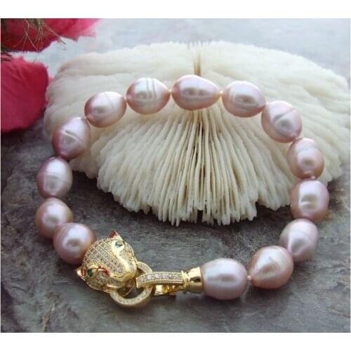 HUGE AAA 13-11MM PURPLE SOUTH SEA PEARL BRACELET 7.5-8 inch r