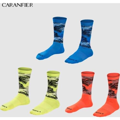 CARANFIER High Quality Professional Brand Sport Socks Breathable Road Bicycle Socks Outdoor Sports Racing Cycling Socks