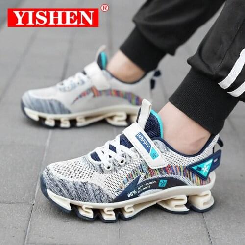 YISHEN 2021 Childrens Shoes Breathable High Quality Outdoor Casual Sneakers Soft Hollow Sole Tenis Walking Running Boys Shoes