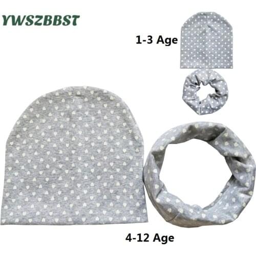 For 1-12 Years Old Children Hats Autumn Winter Crochet Baby Hat Scarf Girls Boys Toddlers Kids Hat Cotton Children Beanies Cap