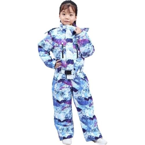 Kids Ski Suit 2021 Winter New Children One-Piece Ski Suit Warm Girl Overalls Outdoor Snowboard Jacket Boy Jacket