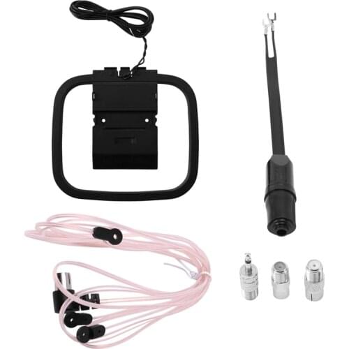 FM Antenna for Indoor Stereo Receiver, Ancable Universal 75 Ohm/300 Ohm FM AM Radio Antenna Kit with Antenna Converter