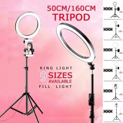 16/26cm Dimmable Ring Light Makeup Selfie Led Fill Light Photography Lamp For YouTuber Video With Phone Holder Tripod USB Plug