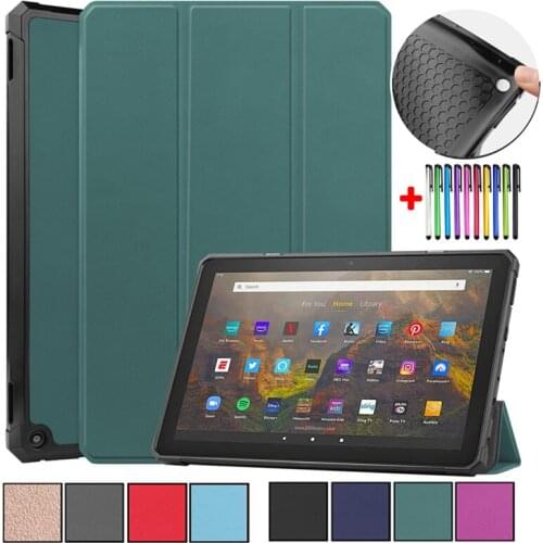Magnetic Smart Funda For Amazon Fire HD 10 Plus Case 2021 11th Generation Soft TPU PU Coque For Fire HD 10 Cover HD10 2021 10.1