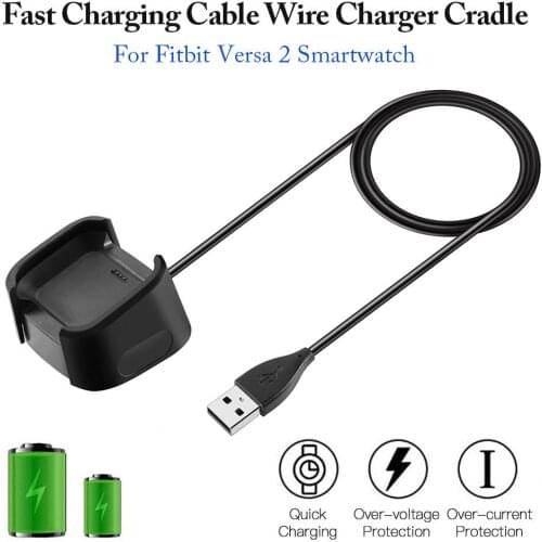 Newest USB Magnetic Charger Cable Dock Stand Fast Charging Cable Wire Charger Cradle For Fitbit Versa 2 Smartwatch