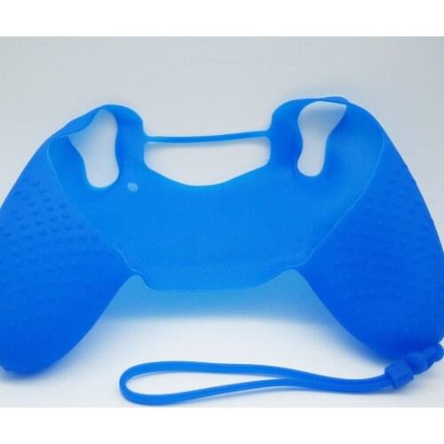Renensin Soft Silicone Protection Case Rubber Skin Non-slip Cover Case for Sony PS4 Pro Slim Wireless Controller with lanyard