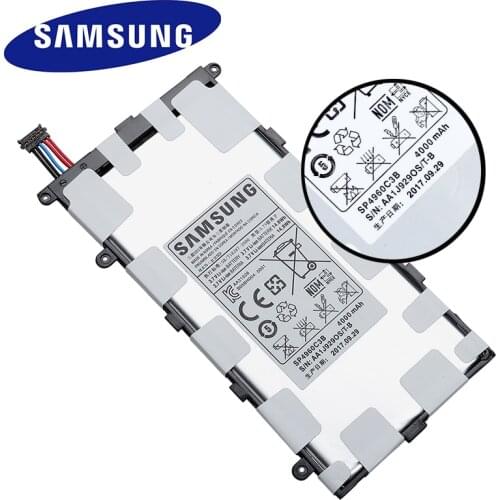 SAMSUNG Original Replacement Battery SP4960C3B For Samsung GALAXY Tab 7.0 Plus P3110 P3100 P6200 P6210 Tablet Battery 4000mAh