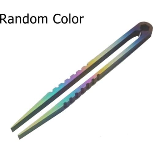 Outdoor Professional Titanium Tweezers TC4 Tweezer Pick Up Clamping Pocket Clips Camping Hot Sale Outdoor Maintenance Tools