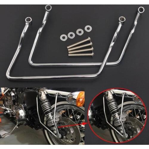 Motorcycle 14cm-24cm Saddlebag Support Bar Luggage Guard Bracket for harley Honda Shadow Kawasaki VN800 Yamaha Suzuki