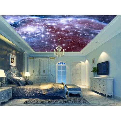 Custom universe wallpapers, cosmic star bedroom ceiling wall murals for hotel KTV waterproof vinyl papel DE parede