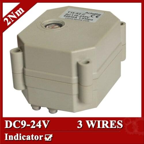 DC9-24V valve actuator, 3 wires(CR302) automatic control actuator for valve, 2Nm, indicator type