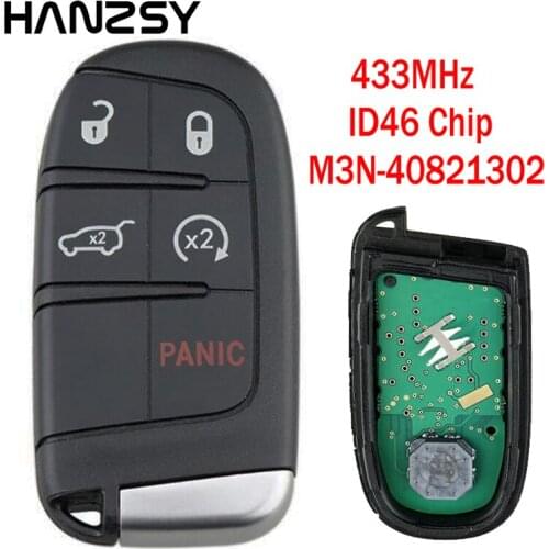 5 Buttons 433MHz Remote Key for Chrysler Dodge Charger Journey Challenger Durango 300 Car Smart Key ID 46 chip M3N-40821302