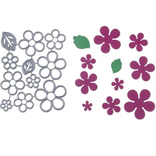 Five Leaf Flower Metal Cutting Dies Stencil Scrapbooking DIY Album Stamp Paper Card Embossing Decor Craft