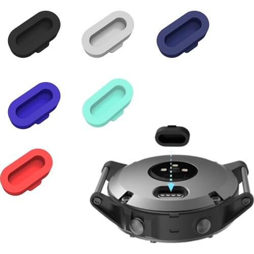 Dustproof plug cover for Garmin venu 2/venu 2s fenix 6 6x forerunner 245 745 tactix Delta Solar accessories anti-dust plug Cap