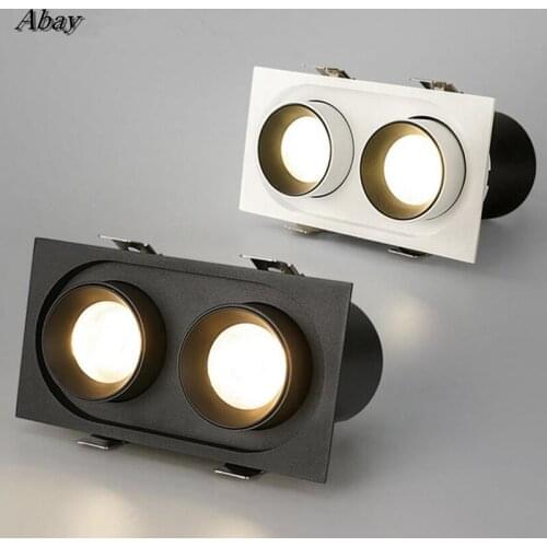 Stretch 360° Rotation Recessed Dimmable COB LED Downlights 9W12W18W LED Ceiling Spot lights AC85~265V LED Lamps Indoor Lighting