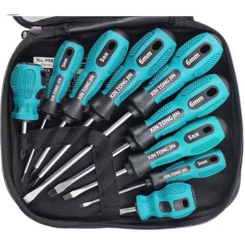 Slotted phillips screwdriver set Chrome vanadium steel Multi size combination set of magnetic screwdrivers hand tools
