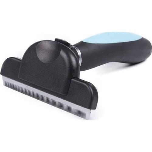 Self-Cleaning Pet Deshedding Brush with Stainless Steel Safety Blade-Reduces Shedding by up to 95% Deshedding for Dogs and Cats