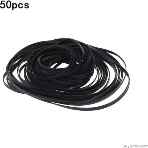 50PCS 40-135MM Universal Mix Cassette Tape Machine Belts Assorted Common Flat Rubber Recorders Walkman CD DVD Drive D22 Dropship