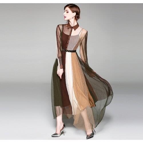 2021 Hscarf vintage dress sweater dress