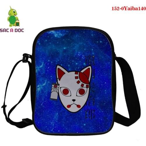 Japan Anime Kimetsu No Yaiba Shoulder Bag Zipper Women Messenger Bag New Design Women Bag Men Simple Handbag Anime 3d Print Tote
