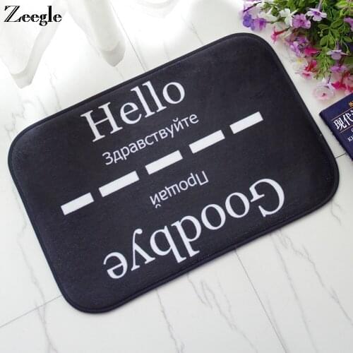 Zeegle Floor Mat Doormat Flannel Soft Hallway Carpet Kids Room Rug Bedside Carpet Mat Non-slip Bathroom Doormat Bedroom Door Mat