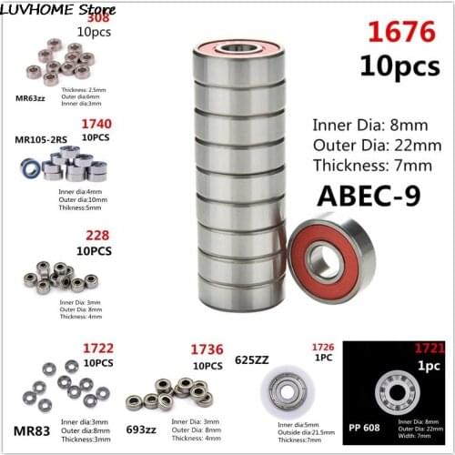 1pc OR 10PCS Roller Ball Bearings High Speed Seat Miniature Bearing Steel Shafts MR105-2RS 693zz625ZZ MR83 608 MrR63zz MR105-2RS
