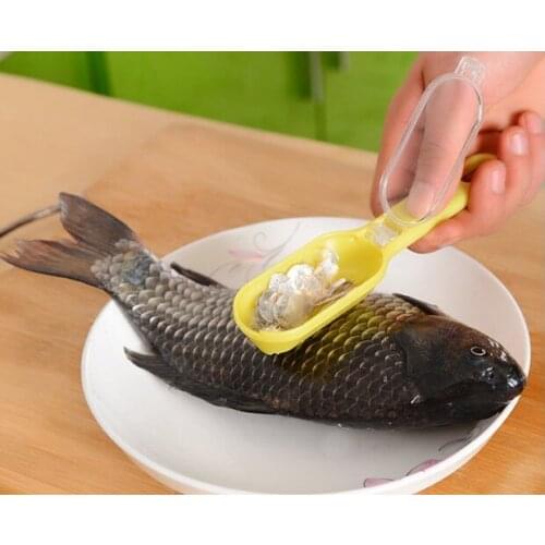 1PC Fast cleaning Fish Skin Scales Scaler Brush Remover Peeler shaver fish-scale plane fish scales flake KX 303
