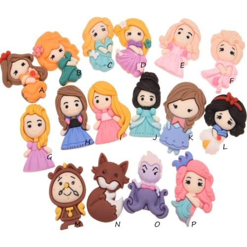 160PCS Boutique Flatback Cute Figurine Girls Hair Accessories for Hair Bow No Hairclip Home decoration Crafts Headwraps