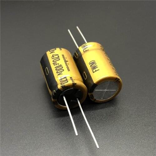 2pcs/10pcs 470uF 100V470uF NICHICON FW Series 16x25mm HiFi DIY High Grade Audio Capacitor