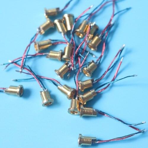 5 pairs of female sockets with solder wire pin sockets and built-in nuts Mmcx pure copper gold-plated copper