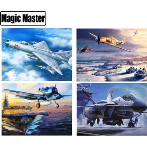 Diamond Painting 5D DIY Sky White Cloud aircraft Scenery Diamond Embroidery Home Decoration Gift