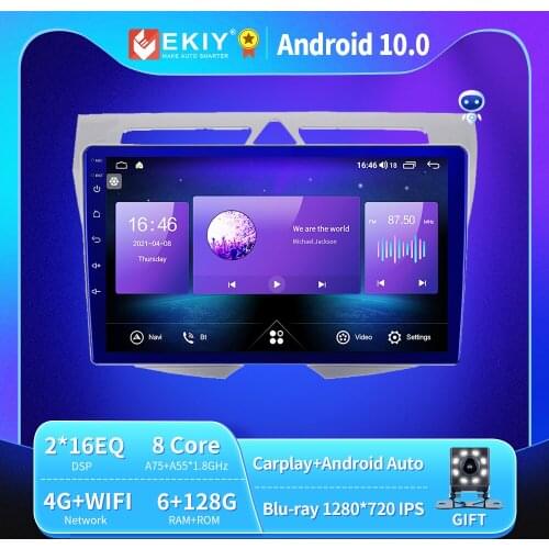 EKIY 6+128G 8 CORE Autoradio Android 10 For Kia Morning Picanto 2008-2010 Car Radio Multimedia Blu-ray IPS upgrade QLED no 2din