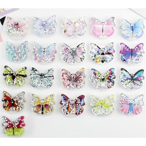 Glitter Butterfly Mobile Phone Expanding Holder Stand Grip Mount Socket Fold Smartphone Pocket Desktop Bracket Phone Holder