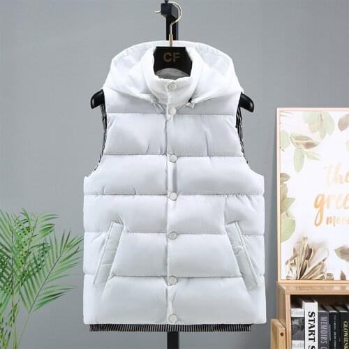 Brand Mens Winter Vest Men Warm Padded Vest Coat 2021 Winter Male Sleeveless Jacket Mens Casual Down Vests