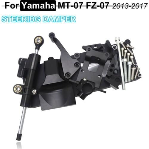 CNC Motorcycle Stabilizer Steering Damper Mounting Bracket Support Kit For Yamaha MT07 FZ07 MT-07 FZ-07 MT 07 2013-2017