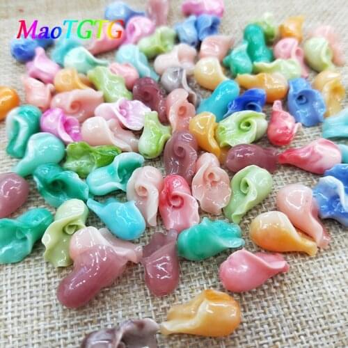 Colored Calla Lilies Coral Beads For Jewelry Making Necklace Bracelet 10X16mm Flower Shape Coral Beads Accessories Wholesale