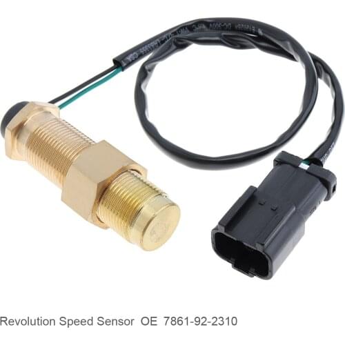 Car Revolution Speed Sensor Excavator Engine Replacement Part Accessory White Big Square Plug 7861-92-2310 for Komatsu Excavator