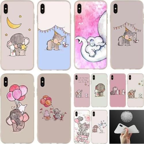 Nursery Art Elephant soft silicone Case Cover For iPhone 12 11 Pro 7 8 Plus XR XS Max 5 5S SE 6 6s 2020 Funda Etuis