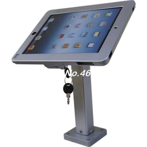 For ipad 2/3/4/air/pro 9.7" table holder stand safety desk locked mounting display POS kiosk bracket on trade fair or exhibition