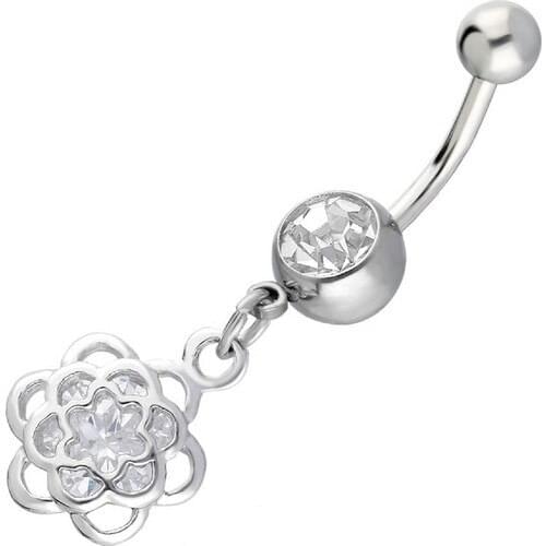 Getss Prg040A Flower Model Steel Navel Piercing
