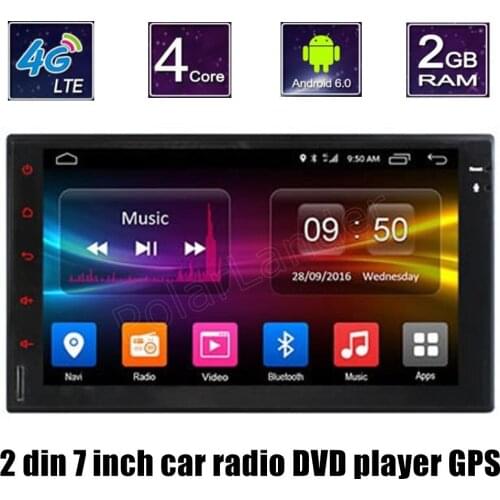 Hot sale Android 6.0 2 DIN Car DVD player GPS Radio screen steering wheel control support rear camera TV function
