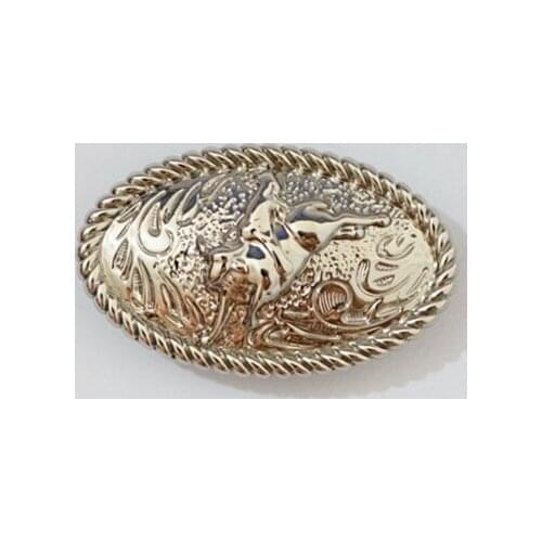 KB901) 10pc 1-1/2" Bull Rider Rope Edged Concho Saddlery Concho Silver