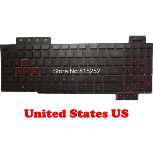 Laptop Keyboard For ASUS FX705 FX705D FX705G FX705A FX705DY FX705DD FX705DT FX705DU FX705GE FX705GM FX705GD US With Red Backlit