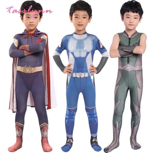 Hot Movie & TV The Boys Cosplay Costumes Locomotive The Deep Homelander Cosplay Polyester Superhero Halloween Costume