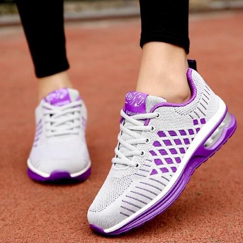 Spring Summer New Female Shoes Mesh Casual Lightweight Air Cushion Sneaker Shock Absorption Breathable Sport Running Shoes Women