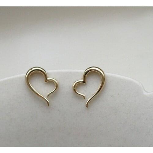 Liemjee Silver 14k Gold Plated Romantic Love Earrings Fashion Party Jewelry For Women Feature Namour Charm Gift All Seasons