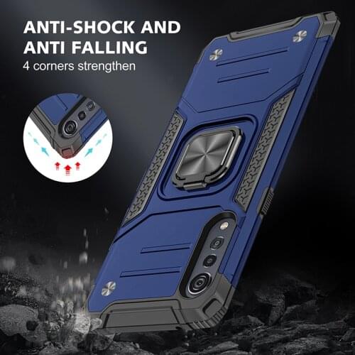 Magnetic Metal Ring Stand Holder Armor Shockproof Case For LG K22 K92 Velvet 5G G9 Soft TPU Frame Hard PC Back Cover Capa Fundas
