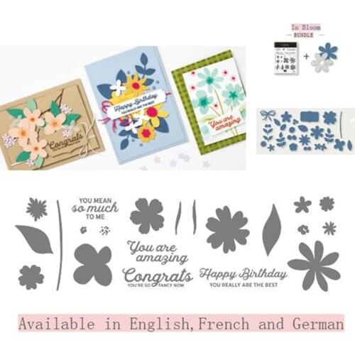 BLOOM Metal Cutting Dies And Stamps Stencils for DIY Scrapbooking Stamp/photo Album Decorative Embossing DIY Paper Cards