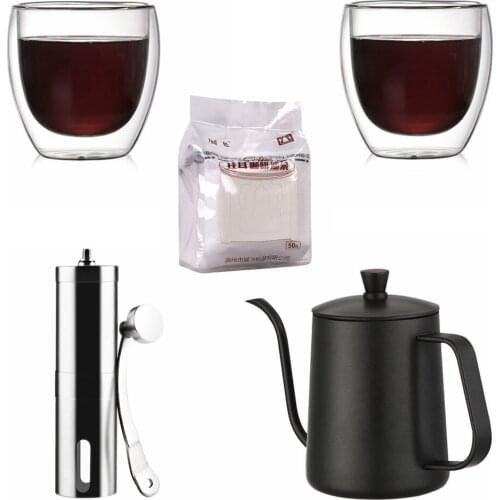 2021 New Household V60 Coffee Dripper Set Travel Coffee Tea Tools Coffee Brewing Filter Cup Accessories